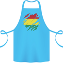 Torn Bolivia Flag Bolivian Day Football Cotton Apron 100% Organic Turquoise