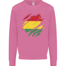 Torn Bolivia Flag Bolivian Day Football Mens Sweatshirt Jumper Azalea