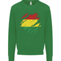 Torn Bolivia Flag Bolivian Day Football Mens Sweatshirt Jumper Irish Green
