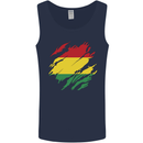 Torn Bolivia Flag Bolivian Day Football Mens Vest Tank Top Navy Blue