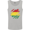 Torn Bolivia Flag Bolivian Day Football Mens Vest Tank Top Sports Grey