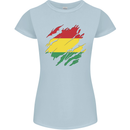 Torn Bolivia Flag Bolivian Day Football Womens Petite Cut T-Shirt Light Blue