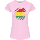 Torn Bolivia Flag Bolivian Day Football Womens Petite Cut T-Shirt Light Pink
