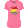 Torn Bolivia Flag Bolivian Day Football Womens Wider Cut T-Shirt Azalea