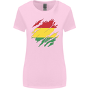 Torn Bolivia Flag Bolivian Day Football Womens Wider Cut T-Shirt Light Pink