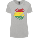 Torn Bolivia Flag Bolivian Day Football Womens Wider Cut T-Shirt Sports Grey