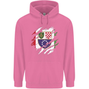 Torn Bosnia and Herzegovina Flag Day Football Childrens Kids Hoodie Azalea