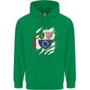 Torn Bosnia and Herzegovina Flag Day Football Childrens Kids Hoodie Irish Green