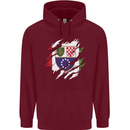 Torn Bosnia and Herzegovina Flag Day Football Childrens Kids Hoodie Maroon