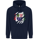 Torn Bosnia and Herzegovina Flag Day Football Childrens Kids Hoodie Navy Blue