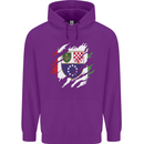 Torn Bosnia and Herzegovina Flag Day Football Childrens Kids Hoodie Purple