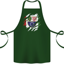 Torn Bosnia and Herzegovina Flag Day Football Cotton Apron 100% Organic Forest Green