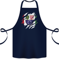 Torn Bosnia and Herzegovina Flag Day Football Cotton Apron 100% Organic Navy Blue