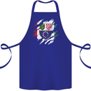 Torn Bosnia and Herzegovina Flag Day Football Cotton Apron 100% Organic Royal Blue