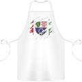 Torn Bosnia and Herzegovina Flag Day Football Cotton Apron 100% Organic White