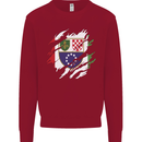 Torn Bosnia and Herzegovina Flag Day Football Kids Sweatshirt Jumper Red