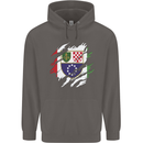 Torn Bosnia and Herzegovina Flag Day Football Mens 80% Cotton Hoodie Charcoal