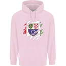 Torn Bosnia and Herzegovina Flag Day Football Mens 80% Cotton Hoodie Light Pink