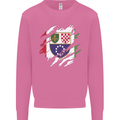 Torn Bosnia and Herzegovina Flag Day Football Mens Sweatshirt Jumper Azalea