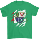 Torn Bosnia and Herzegovina Flag Day Football Mens T-Shirt 100% Cotton Irish Green