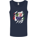 Torn Bosnia and Herzegovina Flag Day Football Mens Vest Tank Top Navy Blue