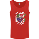 Torn Bosnia and Herzegovina Flag Day Football Mens Vest Tank Top Red