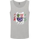Torn Bosnia and Herzegovina Flag Day Football Mens Vest Tank Top Sports Grey
