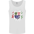 Torn Bosnia and Herzegovina Flag Day Football Mens Vest Tank Top White