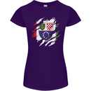 Torn Bosnia and Herzegovina Flag Day Football Womens Petite Cut T-Shirt Purple