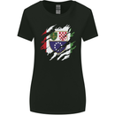 Torn Bosnia and Herzegovina Flag Day Football Womens Wider Cut T-Shirt Black