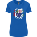 Torn Bosnia and Herzegovina Flag Day Football Womens Wider Cut T-Shirt Royal Blue