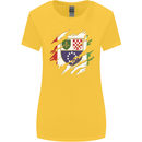 Torn Bosnia and Herzegovina Flag Day Football Womens Wider Cut T-Shirt Yellow