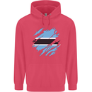Torn Botswana Flag Batswana Day Football Childrens Kids Hoodie Heliconia