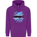 Torn Botswana Flag Batswana Day Football Childrens Kids Hoodie Purple