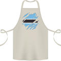 Torn Botswana Flag Batswana Day Football Cotton Apron 100% Organic Natural