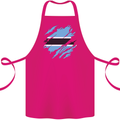 Torn Botswana Flag Batswana Day Football Cotton Apron 100% Organic Pink