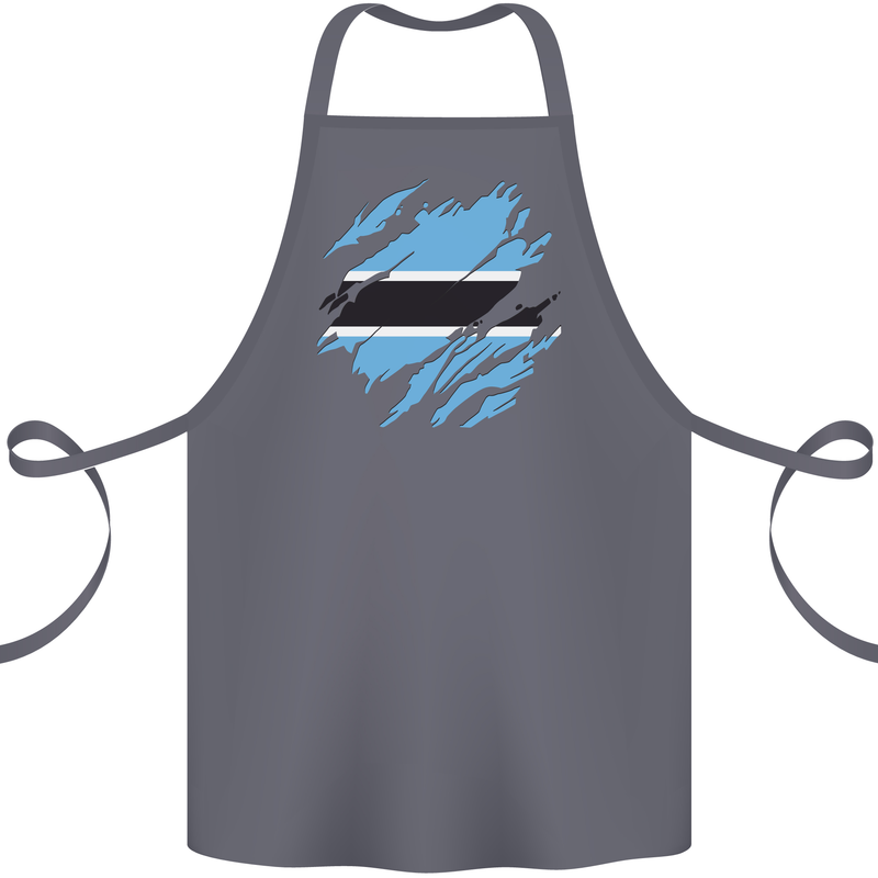 Torn Botswana Flag Batswana Day Football Cotton Apron 100% Organic Steel