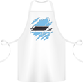 Torn Botswana Flag Batswana Day Football Cotton Apron 100% Organic White