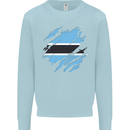 Torn Botswana Flag Batswana Day Football Kids Sweatshirt Jumper Light Blue