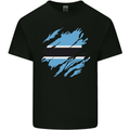 Torn Botswana Flag Batswana Day Football Kids T-Shirt Childrens Black