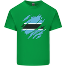 Torn Botswana Flag Batswana Day Football Kids T-Shirt Childrens Irish Green