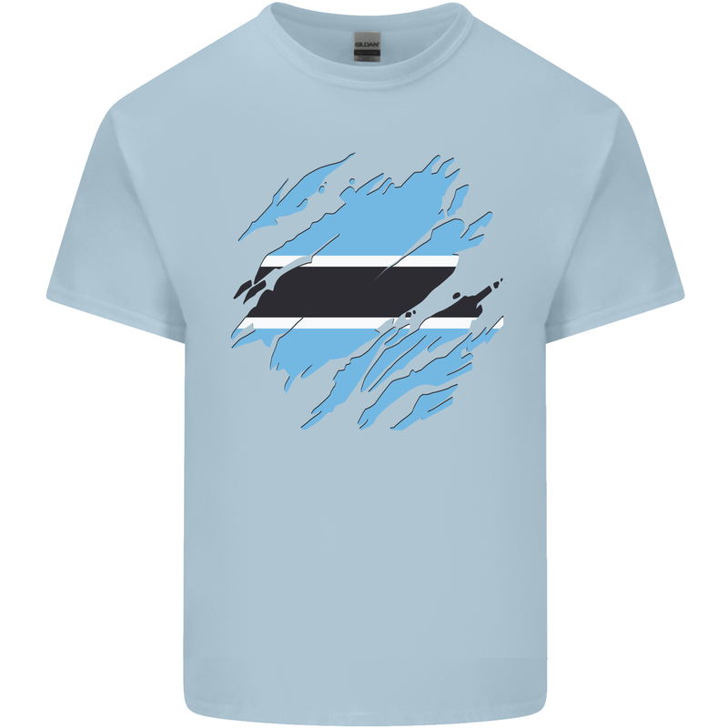 Torn Botswana Flag Batswana Day Football Kids T-Shirt Childrens Light Blue