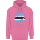 Torn Botswana Flag Batswana Day Football Mens 80% Cotton Hoodie Azelea