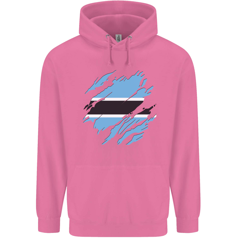 Torn Botswana Flag Batswana Day Football Mens 80% Cotton Hoodie Azelea