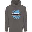 Torn Botswana Flag Batswana Day Football Mens 80% Cotton Hoodie Charcoal