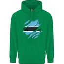 Torn Botswana Flag Batswana Day Football Mens 80% Cotton Hoodie Irish Green