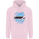Torn Botswana Flag Batswana Day Football Mens 80% Cotton Hoodie Light Pink