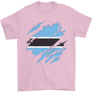 Torn Botswana Flag Batswana Day Football Mens T-Shirt 100% Cotton Light Pink