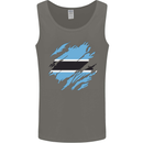Torn Botswana Flag Batswana Day Football Mens Vest Tank Top Charcoal