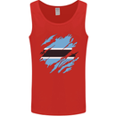 Torn Botswana Flag Batswana Day Football Mens Vest Tank Top Red